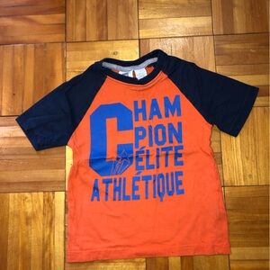 Tag Vibrant Orange and Blue Short Sleeve Tee